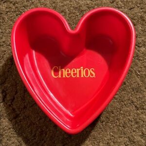 Cheerios Red Heart-Shaped Bowl